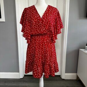 Shein Dress Red Hearts Size Small NEW